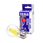 Tesla - LED žárovka FILAMENT RETRO, E27, 11W, 230V, 1521lm, 25 000h, 4000K denní bílá, 360st,čirá